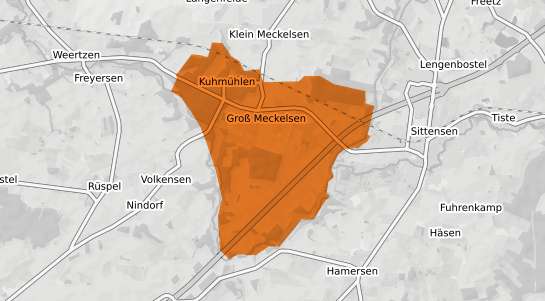 Mietspiegelkarte Gross Meckelsen